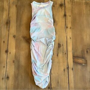 Sleeveless Tie-Dye Maxi Bodycon Dress